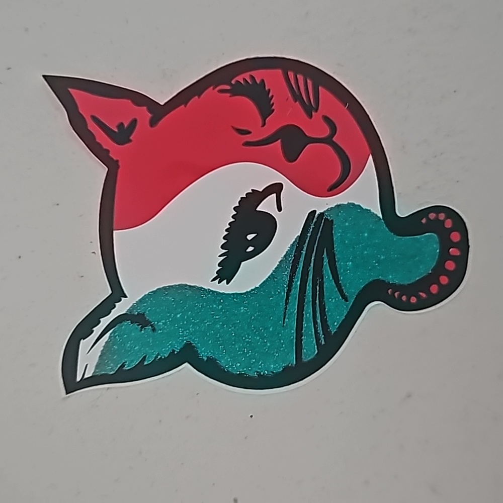 10/$25 vintage winking kitty flag sticker